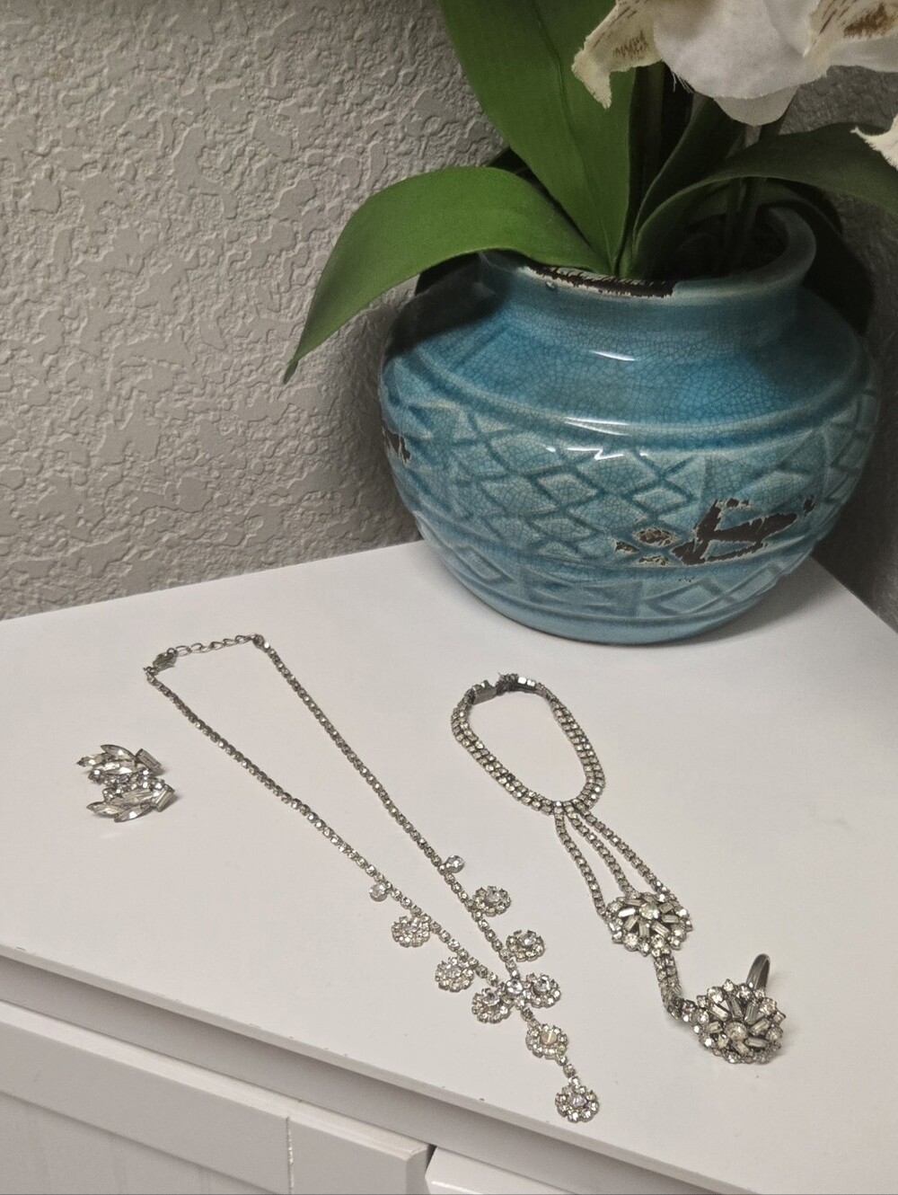 Hobe Vintage Prong Rhinestone Jewerly Set